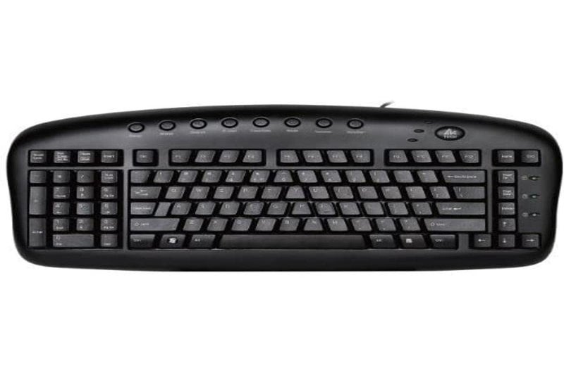Ergonomic Left Handed Keyboard for Business / Accounting - 8 Multimedia Hotkeys - Eliminates RSI and Carpal Tunnel - Patented Natural_A Keycaps to Reduce Back and Shoulder Strain to Improve Posture